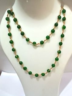 Jade Bead Necklace, Artisan Jewelry Necklaces, Green Jasper, Necklace Beads, Jasper Necklace, Necklace Green, Handcrafted Artisan Jewelry, Women Necklace, Necklace Long