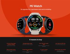 an image of a smart watch on the web page for a company that sells watches