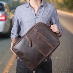 Adeeva Leather  Special offer Flat 70% Off With Free Shipping  ✍✍Free Personalization  Free Gift Wrapping Free Shipping 🔰 FEATURES: ◾ Unisex Backpack ◾ Made in Full-grain Leather, Excellent Quality ◾ Brown Vintage Color ◾ Padded pocket for laptop in the main compartment ◾ Antique Brass Hardware ◾ YKK Zippers ◾ 2 Pen Holder Slot ◾ Phone Holder and card Holder Slot ◾ Interior Zipper Pocket  ◾ Cotton Lining 🔰🔰 Dimensions 🔰🔰 Height :- 18 Inches Length :- 12 Inches Width :-   5 Inches 🔦Material: Cowhide Genuine Leather 🔦Style: British Style, Gentry 🔦Capacity: Can hold a 14inch laptop, A4 book, folding umbrella, iPad, etc. High Quality🤞 This handmade genuine leather bag is made from traditionally tanned leather that will age beautifully with a rich dark flavor.  The bag has many compart Gift Backpack With Zipper Closure, Rectangular Large Capacity Backpack Gift, Backpack College, Laptop Travel Bag, Backpack Vintage, Color Pad, Father's Day Specials, Brown Leather Backpack, Vintage Backpacks