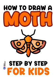 How to Draw a Moth | Easy Drawing Guide for Kids Moth Drawing Simple, Moth Drawing, Drawing Ideas For Kids, Avengers Drawings, Easy Flower Drawings, Unicorn Drawing