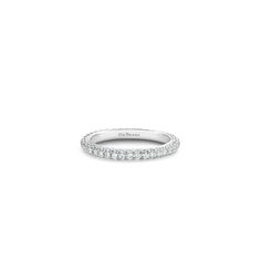 a diamond wedding band in white gold