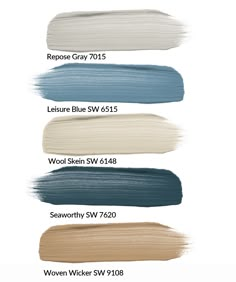 the different shades of paint that are used to create an interior color scheme for a house