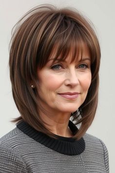 29+ Chin Length Hairstyles for Women Over 50 10 Woman Over 50 Hairstyles, Chin Length Hairstyles, Haircuts For Medium Length Hair, Layered Haircuts For Medium Hair, Hairstyles Hoco, Cut Hairstyles, Chin Length, Chin Length Hair, Hoco Hairstyles