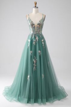 Lovely Partner, Green Prom, Pink Evening Dress, Spaghetti Strap Prom Dress, Long Evening Dress, Sweetheart Prom Dress, Sequin Appliques, Dress Occasion, Dress A Line