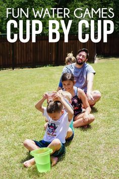 the fun water games cup by cup are great for families to play in their backyard