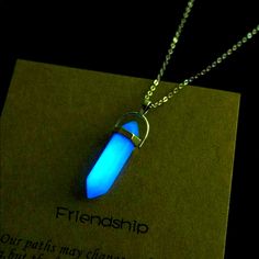 Glow In The Dark Nwt Friendship Necklace Silver Glow In The Dark Jewelry For Party, Silver Glow-in-the-dark Jewelry For Party, Blue Luminous Jewelry For Party, Luminous Blue Jewelry For Parties, Luminous Silver Jewelry For Party, Blue Luminous Jewelry For Gifts, Bff Jewelry, Glowing Necklace, Magical Jewelry