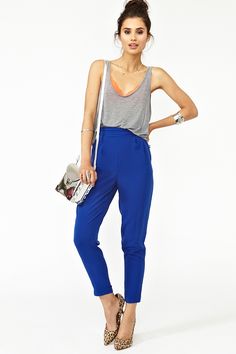 Heat Wave Pants - Blue $58...so cute! Hipster Outfits, Blue Pants, Look At You, Look Cool, Spring Summer Fashion, Work Outfit, Style Me, Outfit Inspirations