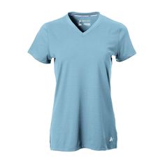 Women's V-Neck - Arctic Cool V-neck Sports Top With Go-dry Technology, Sports V-neck Top With Go-dry Technology, Sports Tops With Go-dry Technology And V-neck, Sports Go-dry V-neck Top, Athleisure V-neck T-shirt In Solid Color, Cotton V-neck Sports Top, Sporty Moisture-wicking V-neck Tops, Moisture-wicking V-neck Athleisure T-shirt, Moisture-wicking V-neck T-shirt For Athleisure