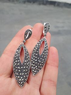 Armenian Large Drop sterling silver earrings Marcasite Jewellery is much loved for its wonderful sparkle and unique metallic lustre. Marcasite is perfectly suited to vintage and antique, art nouveau jewellery design. High quality silver and impressive craftsmanship, MASTERLY handcrafted 925 STERLING SILVER Marcasite Jewelry Shipping time: Europe 3-4 weeks USA and other countries 3-4 weeks Antique Silver Drop Clip-on Earrings, Vintage Sparkling Earrings For Gift, Silver Teardrop Art Deco Earrings, Vintage Silver Oval Clip-on Earrings, Silver Handmade Clip-on Earrings For Evening, Handmade Silver Clip-on Earrings For Evening, Elegant Silver Oval Clip-on Earrings, Elegant Oval Silver Clip-on Earrings, Antique Silver Oval Earrings