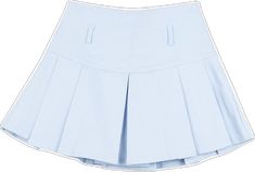 box-pleated-mini-skirt-ig405 / Light blue Trendy Stretch Tennis Skirt For School, Trendy School Skort With Stretch, Trendy Stretch Skort For School, Preppy Fitted Skort For School, Fitted Preppy Skort For School, Casual Stretch Skirt For School, Fitted Tennis Skirt For School Uniform, Light Blue Stretch Casual Skirt, School Cotton Stretch Skort