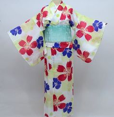 Yukata; This Japanese cotton kimono yukata features wave on a white background. Wear this beautiful robe on summer day or hang it as a display to admire daily. Item: Yukata Cotton Kimono / Obi belt is not included. No.ktm224 Size: US  M-L   /  Length  64.9 inch (165cm) , Width 26.7 inch (68cm). If you are 155cm - 167cm tall, This yukata would fit well, Condition: NEW. Please check the photos. Need a Obi Sash? Find it here: https://www.etsy.com/shop/KimonoFujiyamarock?ref=seller-platform-mcnav&se Traditional White Kimono For The Beach, Traditional White Kimono For Summer, Traditional White Summer Kimono, Traditional White Floral Print Kimono, Traditional White Floral Kimono, White Kimono For Spring Tea Ceremony, White Kimono For Tea Ceremony In Spring, White Yukata, Obi Sash