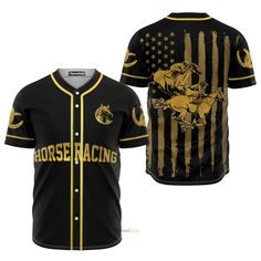 This custom Baseball Jersey shirt is a great gift idea, as well as a loose and comfy outfit that will keep you cool during the hot summer months. Coming up with a surprise for your loved ones is up to you. Surprise your friends, family, or teammates with a gift they'll never forget. Order now and step up your game with our custom baseball jerseys! Features: Material: Spandex and Polyester. Available in sizes S-6XL unisex full Button Down Closures. Laundry guide: Hand wash gently with warm water Casual Shirt With Sublimation Print For Sports, Casual Sports Shirt With Sublimation Print, Customizable Black Fan Apparel Tops, Customizable Short Sleeve Tops For Team Events, Casual Team-colored Tops For Team Events, Summer Fan Apparel T-shirt For Sports Events, Customizable Crew Neck Jersey T-shirt, Casual Jersey Sublimation Design For Team Events, Black Cotton Sublimation Design With Team Name