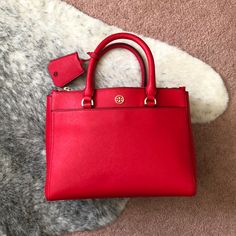 Red Worn Once Tory Burch Bags, Tory Burch Bag, Kate Spade Top Handle Bag, Tory Burch, Kate Spade, Satchel, Top Handle Bag, Bag Lady, Red