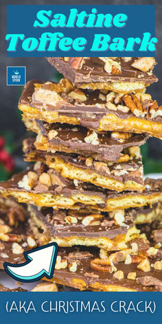 Saltine Toffee Bark (AKA Christmas Crack) Bark Recipes Easy, Cookies 2023, Christmas Bark Recipes, Aka Christmas, Cheap Desserts, Saltine Toffee, Toffee Bark, Christmas Candy Easy, Easy Christmas Candy Recipes