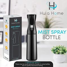 Hula Home Continuous Spray Bottle for Hair (10.1oz/300ml) Mist Empty Ultra Fine Plastic Water Sprayer – For Hairstyling, Cleaning, Salons, Plants, Essential Oil Scents & More - Black Features: 【Continuous Fine Mist Spray】The Spruce calls it the "Best Continuous Spray Bottle" available. After your 2nd trigger pull, you will get a continuous spray of fine mist lasting 1 second without having to pull the trigger. Even when turned upside down, you will get even, complete sprays in every single pull. Fine Mist Spray Bottle, Hair Spray Bottle, Water Sprayer, Essential Oil Plants, Water Mist, Essential Oil Scents, Mist Spray, Fragrance Gift Set, Skin Care Tools