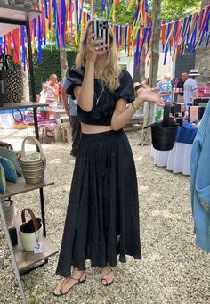 Meredith Melling with a Cesta Collective Party Pail. High Low Dress, Tulle Skirt