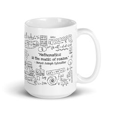 Mathematical Formulas and Symbols. Personalised Gift Mug for Teachers School Friend, Gift For A Teacher, Math Gift, Math Humor, Science Gifts, Trigonometry, Pi Day, Calculus, Math Teacher