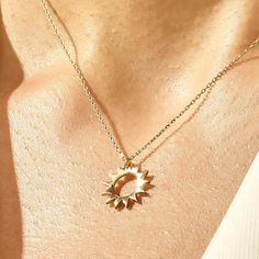 The Sun Pendant has an outstanding design with the sharp gleams which will give you a heartwarming appearance with accentuating the lightening of the Sun. - Made in 14k Solid Gold - Pendant, 13.47x13.47 mm / 0.53 inches- Thickness, 1.28 mm / 0.05 inches - This product comes with iconic Norm Jewels gift box - This price is for pendant only, the chain is sold separately. Dainty Starburst Yellow Gold Jewelry, 14k Gold Starburst Jewelry Gift, 14k Gold Starburst Jewelry As Gift, 14k Gold Starburst Jewelry For Gift, Gold Starburst Fine Jewelry, Yellow Gold Starburst Fine Jewelry, Elegant Gold Sunburst Jewelry, Silver Sunburst Jewelry For Gifts, Yellow Gold Starburst Necklace As Gift