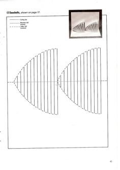 an image of a fish that is cut out into two equal parts, with lines on each side