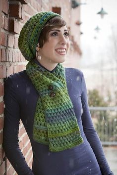 Green Berries Pattern Universal Yarn Crochet Hat And Scarf, Hat And Scarf Set, Scarf And Hat, Universal Yarn, Crochet Hats Free Pattern, Hat And Scarf Sets, Hat And Scarf, Hat Crochet, Scarf Set