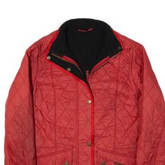 Label size UK 10. Large watermarks to back. >Size: S >Armpit To Armpit: 19" >Armpit To Cuff: 19" >Collar To Hem: 27" Red Quilted Jacket, Womens Quilted Jacket, Red Quilts, Wholesale Shoes, Beauty Bag, Red Jacket, Cardigan Coat, Quilted Jacket, Active Wear Tops