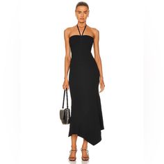 Black Halter Maxi Dress By A.L.C. Style Name Is Sofia. A Modern Asymmetrical Design At The Bottom Of The Dress. Goes From Midi To Maxi. Amazing Material, You Can Honestly Wear It As A Gown To An Elegant Event (Wedding, Gala, Etc) Brand New. Never Worn. Tag Still Attached! 83% Viscose, 17% Poly Dry Clean Unlined Black Maxi Dress With Asymmetrical Hem For Gala, Black Midi Dress With Asymmetrical Hem For Gala, Elegant Black Asymmetrical Dress For Gala, Chic Midi Dress With Asymmetrical Hem For Dinner, Sleeveless Black Asymmetrical Dress For Gala, Black Sleeveless Asymmetrical Dress For Gala, Black Asymmetrical Maxi Dress For Dinner, Asymmetrical Black Maxi Dress For Dinner, Black Asymmetrical Hem Dress For Gala