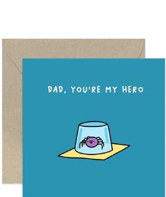 Dad You're My Hero Spider Card Fun Bday Cards, Dad Birthday Card Message, Gift Ideas For Dads Birthday Creative, Dad Cards Father's Day, Funny Diy Cards, Dad Cards Birthday, Dad Card Ideas, Dad Bday Cards