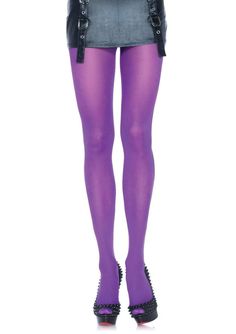 Purple Tights, Nylon Tights, Striped Shoes, Overbust Corset, Corsets And Bustiers, Leg Avenue, Opaque Tights, Underbust Corset, Thigh High Stockings