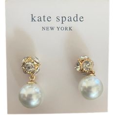 Whether You're Attending A Special Event, Celebrating A Milestone, Or Simply Adding A Touch Of Elegance To Your Everyday Look, The Kate Spade Pearl Earrings Are A Perfect Choice. The Attention To Detail And Commitment To Craftsmanship Make These Earrings A Symbol Of Enduring Style And Sophistication. Kate Spade White Jewelry With Matching Earrings, Kate Spade White Jewelry Set With Matching Earrings, Kate Spade White Jewelry For Anniversary, Kate Spade White Round Jewelry, White Kate Spade Jewelry, Kate Spade Gold Earrings For Anniversary, Kate Spade Wedding Earrings, Kate Spade Accessories, Everyday Look