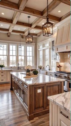 Grand Kitchen Luxury, Light Airy Kitchen, Modern Rustic Kitchen, Wood Kitchens, Light Wood Kitchens, Grand Kitchen, Kitchen Luxury, Warm Kitchen, Kitchen Addition