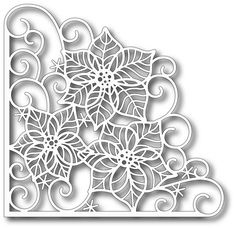 a paper cutout with flowers and swirls in the shape of a square frame