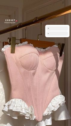 Elegant Pink Summer Corset, Elegant Pink Spring Corset, Corset Design, Pink Corset Satin, Luxury Pink Feminine Corset, Feminine Pink Underbust Corset, Corset Fashion Outfits, Corset Styles, Lace Lingerie Set