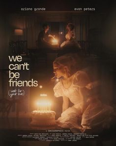 the movie poster for we can't be friends with two people sitting at a table