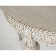 an old white table with the word love painted on it's top and bottom