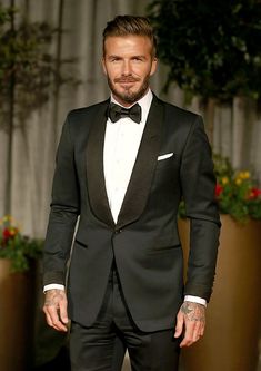 David Beckham 'will be godfather to Dave Gardner and Liv Tyler's son Sailor' - Photo 1 David Beckham Suit, Wedding Suits Men Black, Groom Wedding Attire, Black Suit Wedding, Wedding Suits Groom, Designer Suits For Men