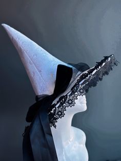 eElevate your mystical allure with our Celestial Enchantress Witch Hat, adorned with a captivating celestial pattern of stars and moons. Available in deep crimson, pristine white, or classic black velvet, each hat is finished with elegant black lace and a satin ribbon, making it a stellar choice for any magical gathering or Halloween festivity. Size/Type: One size fits most Hat Colors: Deep Crimson, White, Black Hat Material: Velvet fabric Accent Material: Black lace and satin ribbon Age Group/G Mardi Gras Kid, Kids Party Packs, Celestial Pattern, Ribbon Making, Stars And Moons, Female Mask, Masquerade Mask, Couple Halloween, Black Hat