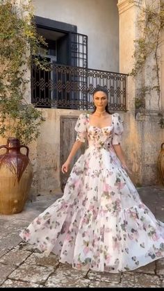 Milla Prom Dress, Croset Dress, Floral Organza Dress, Sheer Sleeve Dress, Gowns Dresses Elegant, Stylish Short Dresses, Fancy Dresses Long, Elegant Dresses Classy, Looks Party