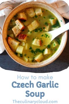 how to make czech garlic soup