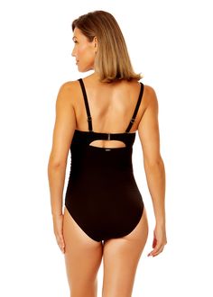 Look ready for the sun while lounging at the pool in this Underwire Surplice One Piece Swimsuit. The vibrant color on this swimsuit will make you look ready to splash in the water. Shirred details at the torso will provide shaping to fit your body beautifully, while adjustable back sliders provide a customized fit. Underwire creates optimal support and while two way straps give you an option to wear it crisscross or over the shoulder. Pair with your favorite cover up to complete your look! Twist Front Top, Plus Size One Piece, High Waist Bottoms, Twist Front, New Tops, New Instagram, Plus Size Tops, Flutter Sleeve, Sliders