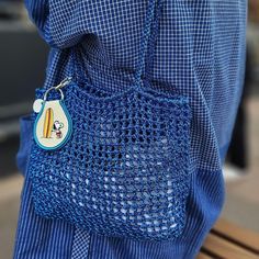 Metallic Blue Handmade Crochet Mini Shoulder Bag 🧶 Beautiful Blue Net Crochet Mini Shoulder Bag 🧶 100% Handmade products. 🧶 100% Polyester 🧶 SIZE : 21 cm x 18 cm ( Strap length: 52 cm )  * Measurements may differ by 1-2 cm. 🎀 Note that the texture of the material is not soft 🎀 Blue Summer Bags Perfect As Gifts, Trendy Blue Handmade Shoulder Bag, Handmade Blue Crochet Bag As A Gift, Blue Rectangular Crochet Bag For Gift, Blue Summer Bags For Gifts, Blue Crochet Bag For Gift, Blue Crochet Shoulder Bag For Gift, Handmade Blue Crochet Bag For Gift, Handmade Blue Crochet Bag As Gift