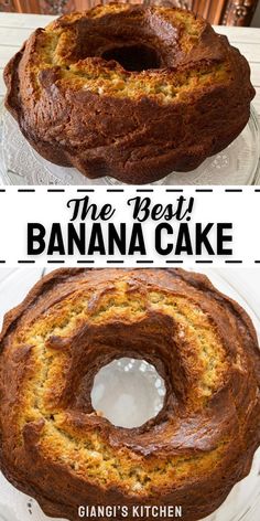 the best banana cake recipe is made with only 3 ingredients and it's glaze