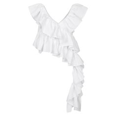 Ruffles have recently dominated womenswear collections, the ultra-feminine finish takes an unexpected twist in top Frill. With a flirtatious v-neckline, and asymmetric ruffles, top Frill is not of the delicate and frothy kind, but a more structured, modern and sharp offering you’d expect from deWar. Ruffles Top, Frill Blouse, Asymmetric Top, Frill Tops, Viscose Rayon, Ruffle Shirt, Asymmetrical Tops, Top For Women, Office Fashion