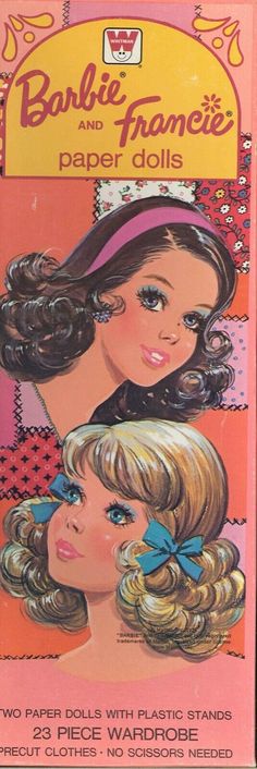 barbie and franie's paper dolls book with instructions on how to make them