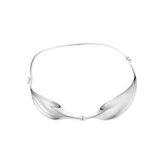 Swedish designer Vivianna Torun was one of the most celebrated silversmiths of the 20th century, known for drawing inspiration from the forms of the natural world to create pieces that embrace an organic sense of elegance. This design sensibility is embodied by this sleek sterling silver necklace, defined by a slightly asymmetric look that rests gracefully against the wearer’s collarbone. The necklace is a part of a special-edition collection that reissues some of Vivianna Torun's most impressiv Silver Cutlery, Bangle Watches, Georg Jensen, Jewelry For Her, Pendant Rings, Jewellery Designs, Watch Necklace, Book Accessories, Accessories Bracelets