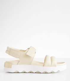 Sorel Viibe™ Leather Sandal - Cream US 7, Women's Honeywhiteseasalt Puffed hook and latch strap sandal Contoured EVA footbed Scalloped sole. Due to the nature of leather/suede, small variances of color in the skin may occur, this is in no way considered a defect. These are inherent characteristics of leather/suede and will enhance the individual look of your garment.. Upper: Full grain leather. EVA molded footbed. Molded rubber outsole. Apparel & Accessories > Shoes White Synthetic Ankle Strap Footbed Sandals, White Open Toe Sport Sandals With Adjustable Strap, White Sport Sandals With Textured Footbed And Ankle Strap, White Ankle Strap Sport Sandals With Textured Footbed, White Sport Sandals With Buckle And Ankle Strap, White Sport Sandals With Buckle Closure For Spring, Spring White Sport Sandals With Buckle Closure, Comfortable White Ankle Strap Sandals, Cream Ankle Strap Sandals With Cushioned Footbed