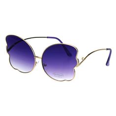 Women's metal rim butterfly 90s retro designer fashion sunglasses. (m1706cp) Size: one size.  Color: Gold.  Gender: female.  Age Group: adult. Swan Wings, Gold Sunglasses, Purple Gold, Fashion Sunglasses, Cloth Bags, Sunglasses Accessories, Retro Fashion, Bag Accessories, Sunglasses