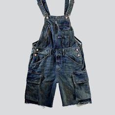 Take your urban style to the next level with the vintage-inspired 2023 Summer Collection Cargo Men's Denim Romper! This slim cut piece is the perfect blend of couture and nostalgic fashion. featuring suspenders and buttons closure to ensure a snug fit.Why You'll Fall In Love: Vintage Vibes: Capture the spirit of nostalgia with this denim romper. designed to evoke the iconic Y2K fashion of the millennium. Slim Fit: Its slim fit silhouette promises to flatter your frame. taking your look to the ne Utility Washed Blue Denim Jumpsuit With Pockets, Utility Denim Jumpsuit In Washed Blue With Pockets, Utility Overalls In Washed Blue With Pockets, Casual Washed Blue Shortalls With Pockets, Utility Denim Overalls With Belt Loops, Dark Wash Cotton Shortalls With Pockets, Casual Denim Overall Jumpsuit With Belt Loops, Utility Dark Wash Shortalls With Pockets, Utility Style Dark Wash Shortalls With Pockets