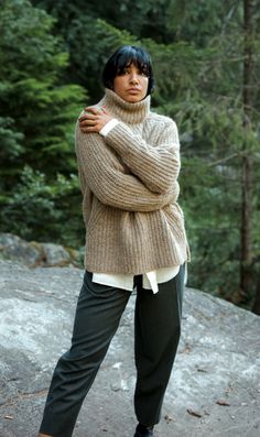 The third piece in the collection is the Foundation Sweater. Rarer than cashmere, warmer than wool, this alpaca sweater stops cold in its tracks. Light as air chain yarn is soft, undyed and fairly traded. Our alpaca sweater is a luxurious addition to your collection. Generous sizing, gorgeous funnel neck and the perfect length. Cozy up in the cold! 88% Baby Alpaca with 12% Silk. Made in Peru. Hand wash, lay flat & block to dry. Eucalan available with purchase, 3.3 oz/20 washes. De-pill your long Alpaca Sweater, Resale Shops, Plus Size Fits, Care Kit, Brand Story, Baby Alpaca, Funnel Neck, Sweater Weather, Chunky Knit