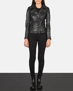 Women's Flashback Black Leather Biker Jacket Fitted Leather Moto Outerwear, Fitted Moto Leather Jacket For Work, Fitted Biker Leather Jacket For Fall, Edgy Fitted Leather Outerwear, Fitted Edgy Leather Outerwear, Fitted Leather Biker Jacket, Maroon Leather Jacket, Brown Leather Coat, Black Leather Biker Jacket