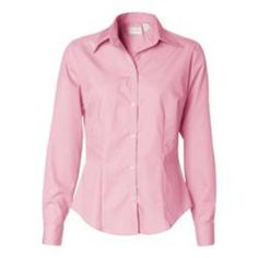 Ladies' Long-Sleeve Silky Poplin - PINK (686) - S | Van Heusen Women's Long-Sleeve Silky Poplin T-Shirt in Pink (686) Size Small Formal Poplin Blouse For Spring, Relaxed Fit Long Sleeve Poplin Blouse, Fitted Poplin Office Top, Fall Poplin Shirt, Casual Long Sleeve Poplin Top, Fitted Poplin Shirt For Daywear, Fitted Poplin Top For Office, Classic Long Sleeve Poplin Dress Shirt, Collared Poplin Blouse For Office